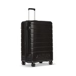 ANTLER - Logo Luggage - Large Suitcase - Hard Shell Suitcase for Travel & Holidays - 81 x 53.7 x 35.5 cm - Black - Lightweight Suitcase with 4 Spinner Wheels & Expander Zip - TSA Approved Locks