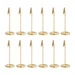 Tincogo 12pcs Place Card Holder Memo Holder Clip Photo Holder Table Number Holder Gold