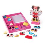 Melissa & Doug Disney Minnie Mouse Magnetic Dress-Up Wooden Doll Pretend Play Set (40 Pieces)