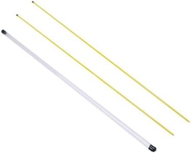 QSTDGVPW Golf Swing Alignment Aids Set with Protective Carrying Case, Yellow, 80cm