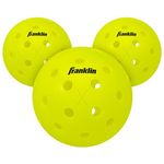 Franklin Sports X-40 Performance Outdoor Pickleball Balls, Official Size & Weight, 26g, 74mm diameter, Precision Drilled, USAPA Tournament Approved, 3-Pack with Storage Tube