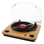 Ion Audio Max LP USB Digital Conversion Turntable and Vinyl Record Player with Mac and PC Software, Brown