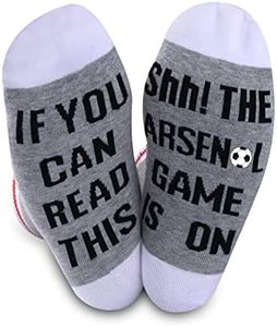 Soccer Team Gift Soccer Fans Gift If You Can Read This The Soccer Game is On Soccer Socks for Men Women, Grey, One Size