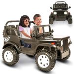 Wembley Battery Operated Electric Car for Kids to Drive Age 2 3 to 8 Years Big Baby Car Rechargeable Jeep for Kids - Bluetooth, Remote Control, 5 Motors, 35kg Capacity - Big 4x4 Adventure