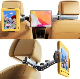 LISEN for iPad Holder for Car Accessories for Women Baby Travel Gear, Tablet Holder Mount Car Essentials for Toddler Baby Car Seats [3 in 1] Road Trip Essentials for 4.7-11 iPad Tab Fire Tablet Black