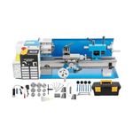 Mini Metal Lathe Upgrade 7" x 14", 550W Variable Speed Benchtop Lathe, 50-2500 RPM with Metal Gears & 4" 3-Jaw Chuck, Precision Lathe for DIY Metalworking & Hobby Projects