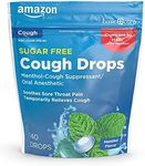 Amazon Basic Care Sugar Free Menthol Cough Drops, 140 count (Previously SoundHealth)