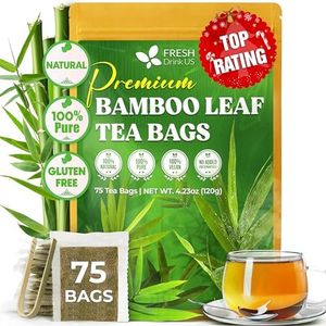 FreshDrinkUS, Lymphatic Drainage Tea | 30 Tea Bags | Herbal Tea Bags with Ginger, Dandelion Root, Burdock Root, Mullein, Calendula, Lemongrass, Rose, Licorice & Tulsi – Caffeine-Free Herbal Blend (75 Bags Bamboo Leaves)