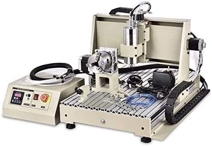 GDAE10 USB 4 Axis CNC 6040 Router Kit MACH Control + 1.5 KW VFD Water-Cooling Spindle Motor Plastic Acrylic PCB PVC Wood Carving Drilling 3D Milling Engraving Machine with Controller,Handwheel