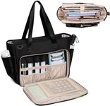 Fasrom Teacher Tote Bag with Laptop Compartment, Teacher Work Bag for Women Men and Teaching Supplies, Black (Patent Design)