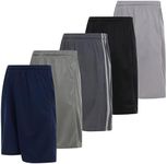 DARESAY 5 Pack Mens Shorts – Men's Activewear Performance Athletic Shorts with Pockets for Basketball Gym Sports Training – Up to 3XL