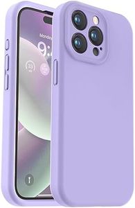 Vooii Compatible with iPhone 15 Pro Case, Upgrade Liquid Silicone, [Enhanced Camera Protection] [Soft Anti-Scratch Microfiber Lining] Shockproof Phone Case iPhone 15 Pro 6.1 inch - Light Purple