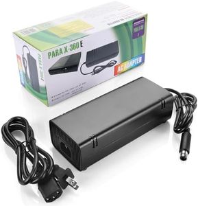 Power Supply for Xbox 360 E, Power Supply Brick with Power Cord, AC Adapter Power for Microsoft Xbox 360 E Console, 100-240V