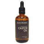 ALUCIA ORGANICS Certified Organic Castor Oil – 100% Pure for Face, Eyebrows, Eyelashes & Hair – Natural, Cold-Pressed & Unrefined – Vegan & Cruelty-Free (100ml)