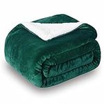 SOCHOW Sherpa Fleece Throw Blanket, Double-Sided Super Soft Luxurious Plush Blanket 150cm×200cm, Green