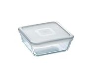 "Pyrex Cook&Freeze Recipient Care Glass Size with lid 20.5 x 20.5 x 7.5 cm - Without lid 20 x 20 x 7 cm