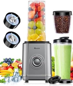 VEWIOR 1200W Blender for Shakes and Smoothies, Personal Blender with 6-Edge Blade, 22oz*2 BPA Free To-Go Cups, 3 Modes Control, Suitable for Kitchen, Ideal for Frozen Drinks, Sauces