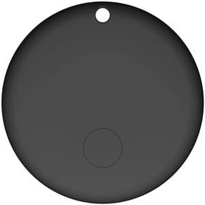GNASTAS Key Finder, Wallet Tracker Works with Apple Find My (iOS only), Replaceable Battery, Water-Resistant, Bluetooth Item Finder for Bags, Luggage, Pets & Backpack 1Pc (Black) (Air Tag Round)