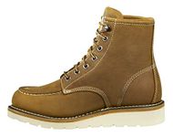 Carhartt Women's Wedge 6" Waterproof Steel Toe FW6225-W Ankle Boot, Dark Bison Oil Tanned, 9.5