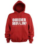 The Office Officially Licensed Dunder Mifflin Inc. Logo Hoodie (Red), X-Large