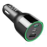 USB C Car Charger, CHIPOFY 120W 3 Ports PD 100W PPS 45W Super Fast Charging + QC3.0 30W Cigarette Lighter USB Adapter Compatible with MacBook, iPad, iPhone, Android Switch Pixel and More