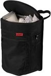 Lusso Gear Spill-Proof Car Trash Can, 2.5 Gallon Hanging Garbage Bin for Men and Women, Removable Liner, Storage Pockets, Keeps Automobile, Truck, Minivan & SUV Clean & Odor Free (Black)