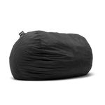 Big Joe 0001655LDS Lenox Fuf Foam Filled Bean Bag, Extra Extra Large with Removable Cover, Black