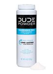 DUDE Body Powder, Fragrance Free 4 Ounce Bottle Natural Deodorizers With Chamomile & Aloe, Talc Free Formula, Corn-Starch Based Daily Post-Shower Deodorizing Powder for Men