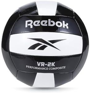 Reebok VR-2K Composite Volleyball, Strong & High-Performance, (Black, Size 5)