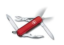 Victorinox Midnite Manager Swiss Army Knife, Small, Multi Tool, 10 Functions, LED, Scissors, Red