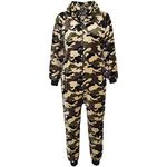 Kids Girls Boys A2Z Onesie - E.Soft Camouflage Green 11-12