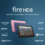 Amazon Fire HD 8 tablet, 8” HD Display, 64 GB, 30% faster processor, designed for portable entertainment, (2022 release), Rose