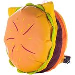 Hkufpq Cheeseburger Backpack Multi-Compartment, Universe Hamburger Backpack Burger Backpack Daypack, Yellow, 15" L x 15" W x 7.8" H, Fun and Cartoon Style