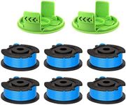 YWNYT Strimmer Spool for Greenworks 24V Lawn Trimmers G24LT G24LTK2 G24LT30M G24LT30MK2, 1.65mm String Trimmer Replacement Spool Line Grass Strimmer Line for 24V Greenworks Series (6 spool + 2 cover)