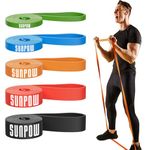 SUNPOW Pull Up Assistance Bands, Resistance Bands Set of 5 for Working Out, Pull Up Bands, Exercise Bands for Muscle Training, Stretching, Yoga, Physical Therapy for Men Women