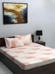 Raymond Home Jazzy Cotton Rich 120 TC Double Bedsheet with 2 Pillow Covers