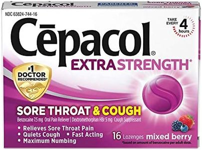 Cepacol Maximum Strength Throat and Cough Drop Lozenges, Mixed Berry, 16 Count