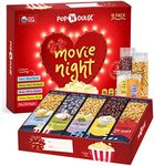 Popcorn Gifts For Women Movie Night Gift Baskets Gifts For Her Gift Set For Women, 10 Piece Set, 5 Gourmet Popcorn Kernels and 5 Popcorn Seasoning Flavoring, Non-GMO, Gift Idea From Daughter, Wife, Mom, Son