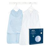 HALO Sleepsack Swaddle and Wearable Blanket Organic Cotton Gift Set, Chambray