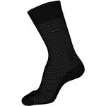 BOSS Men's Dean Mercerized Cotton Micro-Design Dress Sock, Black, 7-13