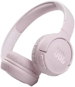 JBL Tune 510BT - Bluetooth headphones with up to 40 hours battery, microphone for call, foldable and comfortable, Android and iOs compatible (Rose)