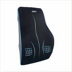 Asmofit Back Support for Office Chair | Gel Memory Foam Lumbar Cushion with 2 Years Warranty | Orthopedic Backrest Pillow for Sitting,Lower Back Pain,Sciatica,Spine Support,Car,Office-(Black Grey)