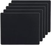 (5 Pack) 3MM Thickness Speed Rubber Mouse Pad Black 1030 Skid Resistant -Black