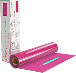 HTVRONT HTV Vinyl Rolls Heat Transfer Vinyl - 12" x 20ft Rose Red HTV Vinyl for Shirts, Iron on Vinyl for All Cutter Machine - Easy to Cut & Weed for Heat Vinyl Design (Rose Red)