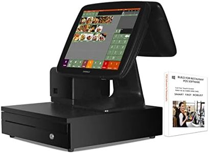 ZHONGJI 15'' Touch Screen PC Win10 POS System for Restaurant Bar or Food Business with Kitchen Printer SET02