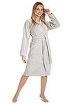 CityComfort Towelling Robe for Ladies (M, Light Grey)