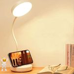 Desidiya® Rechargeable LED Desk Lamp with 3 Light Colors – Warm, Cool, Natural | Eye-Care Dimmable Study Lamp with Flexible Gooseneck, Touch Control, and USB Charging