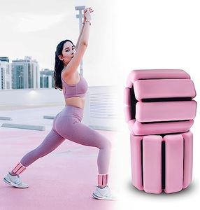 Holyfire Ankle Weights for Women Adjustable, Wrist Weights for Yoga, Pilates, Aerobics,Pool exercise, pack of 2, 2Lbs, Pink