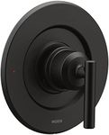 Moen Gibson Matte Black Posi-Temp Pressure-Balancing Modern Valve Handle Only Trim, Valve Required, T2901BL