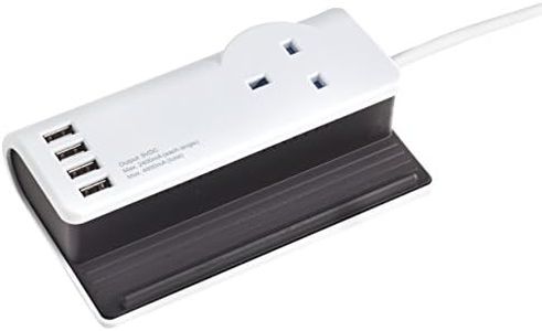 SMJ Electrical SMJSDESKT Desktop Charging Station with USB - Black/White